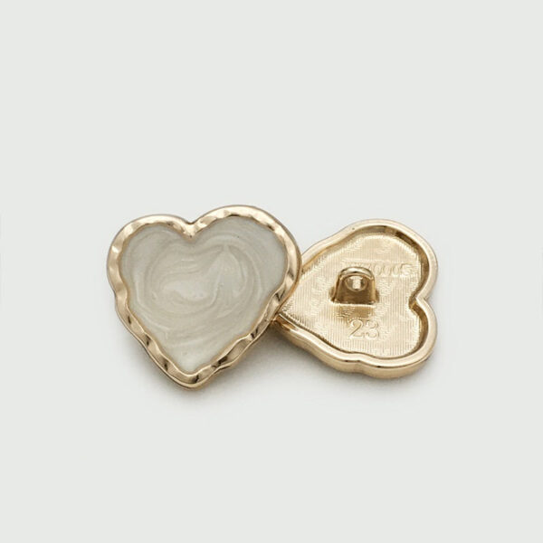 15-25mm Irregular Enamel Heart Shaped Metal Buttons 20pcs - Image 4