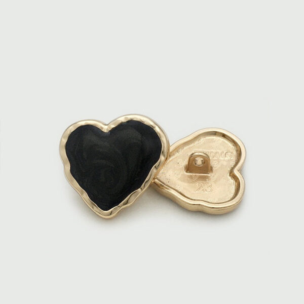 15-25mm Irregular Enamel Heart Shaped Metal Buttons 20pcs - Image 5