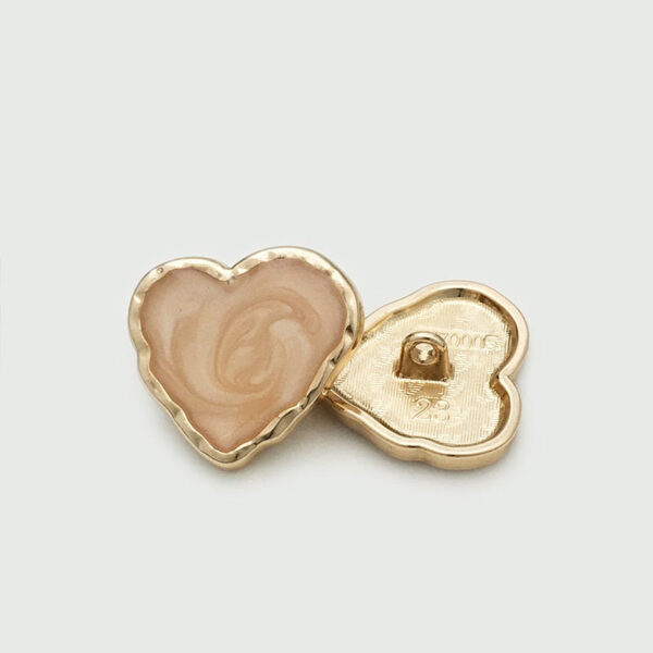 15-25mm Irregular Enamel Heart Shaped Metal Buttons 20pcs - Image 7