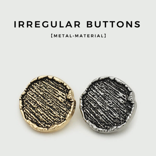 17.5/22.5mm Irregular Round Shaped Metal Sewing Buttons 20pcs - Image 3
