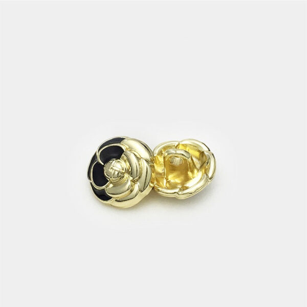 12mm Exquisite Gold & White Flower-Shaped Shirt Buttons 20pcs - Image 4