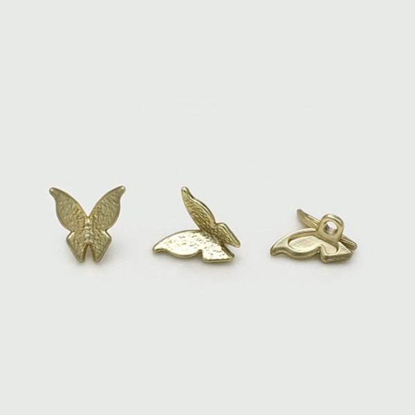 11/15mm Exquisite 3D Metal Butterfly Sewing Buttons 20pcs - Image 4