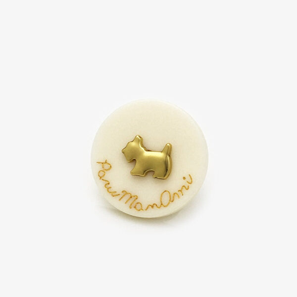 15-25mm Adorable Dog Resin-Metal Round Buttons 20pcs - Image 5