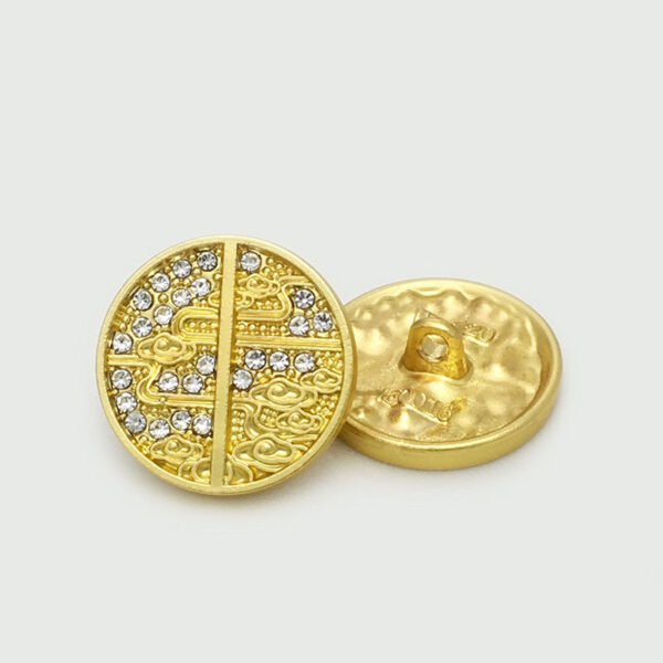 15/20mm Chinese Classical Cloud Metal Sewing Buttons with Diamonds 20pcs - Image 4