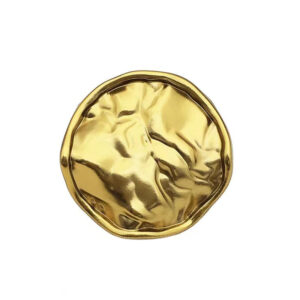 15-32mm Antique Gold Pleated Irregular Metal Buttons for Coats 20pcs