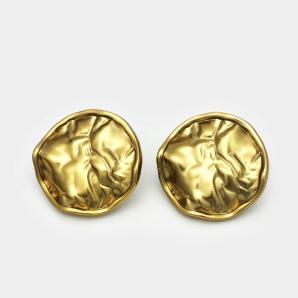 15-32mm Antique Gold Pleated Irregular Metal Buttons for Coats 20pcs - Image 4