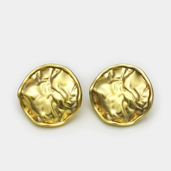 15-32mm Antique Gold Pleated Irregular Metal Buttons for Coats 20pcs - Image 5