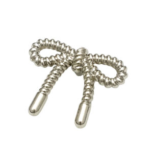 15-22.5mm Gold & Silver 3D Hollow Bow Metal Buttons 20pcs