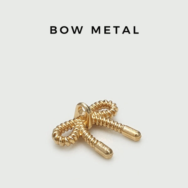 15-22.5mm Gold & Silver 3D Hollow Bow Metal Buttons 20pcs - Image 3