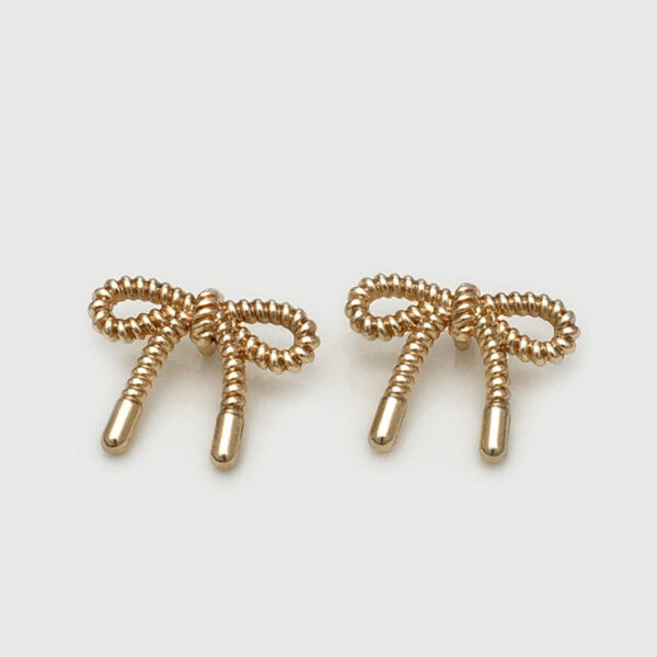 15-22.5mm Gold & Silver 3D Hollow Bow Metal Buttons 20pcs - Image 5