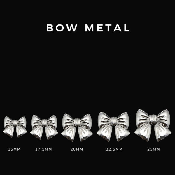 15-25mm Vintage Bronze Bow-Shaped Metal Decorative Buttons 20pcs - Image 3