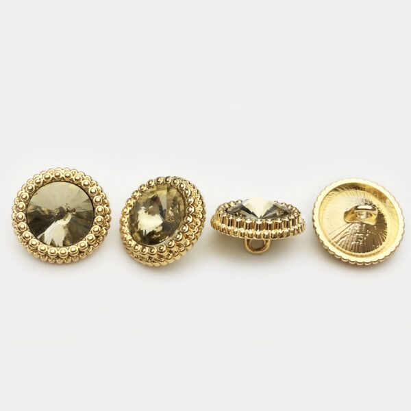 11-20mm Diamond Crystal Embellished Metal Button for Shirt Cuff 12pcs - Image 4