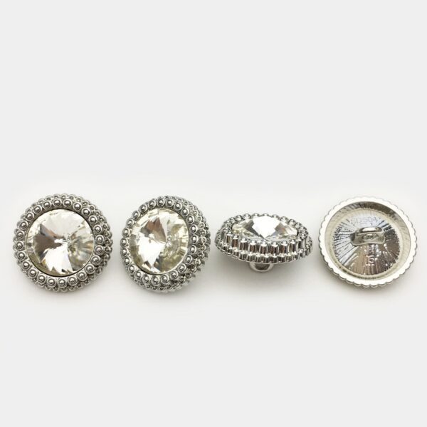 11-20mm Diamond Crystal Embellished Metal Button for Shirt Cuff 12pcs - Image 5