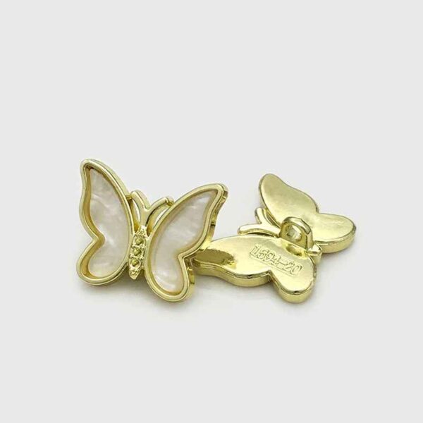 20mm Vintage 3D Butterfly Metal Buttons for Women's Outerwear 12pcs