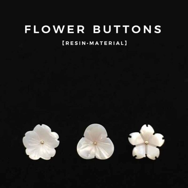 10/12mm Flower-Shaped Decorative Resin Buttons for Ladies' Shirts Dresses 12pcs