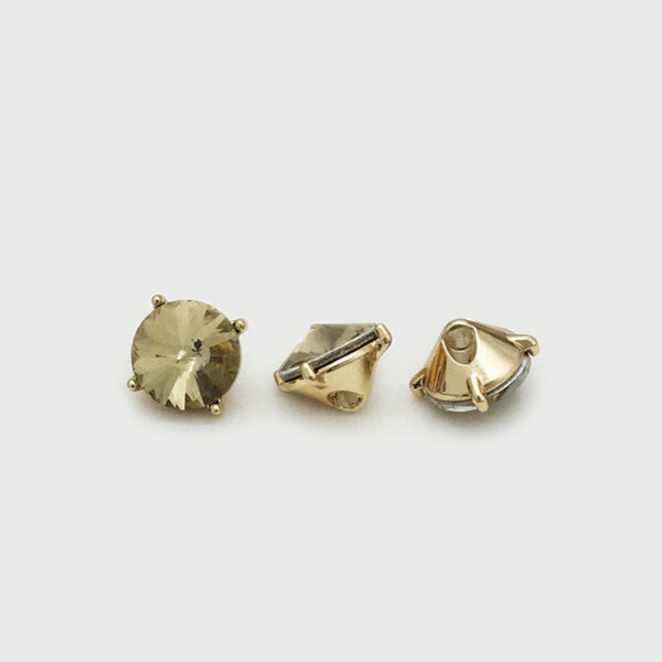 10mm Colored Crystal Metal Buttons with Concealed Holes 20pcs - Image 8