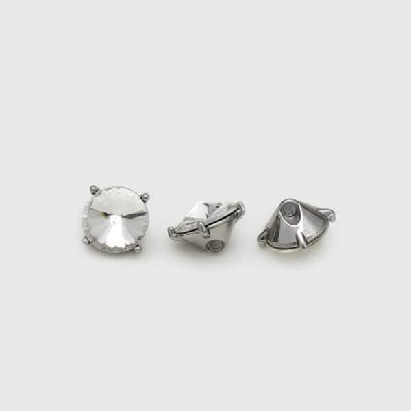10mm Colored Crystal Metal Buttons with Concealed Holes 20pcs - Image 5