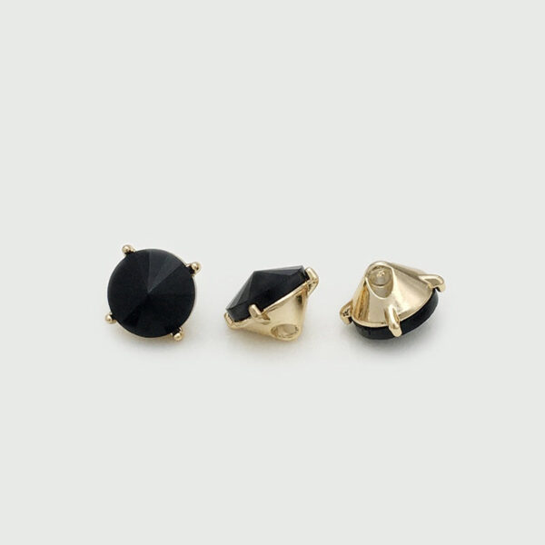 10mm Colored Crystal Metal Buttons with Concealed Holes 20pcs - Image 6