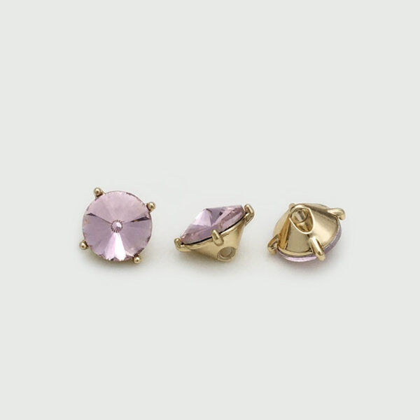 10mm Colored Crystal Metal Buttons with Concealed Holes 20pcs - Image 7