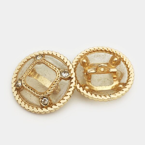 17.5-28mm Translucent Coat Metal Diamond Hand-Sewn Buttons 6pcs - Image 2