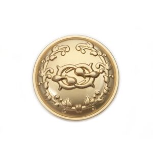25mm Antique Gold/Black/Bronze Wreath Circular Metal Buttons 20pcs
