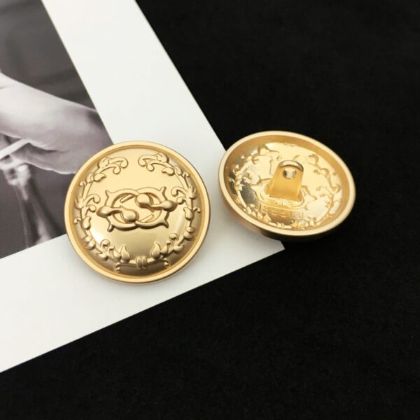 25mm Antique Gold/Black/Bronze Wreath Circular Metal Buttons 20pcs - Image 4