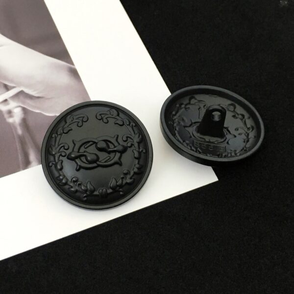 25mm Antique Gold/Black/Bronze Wreath Circular Metal Buttons 20pcs - Image 5