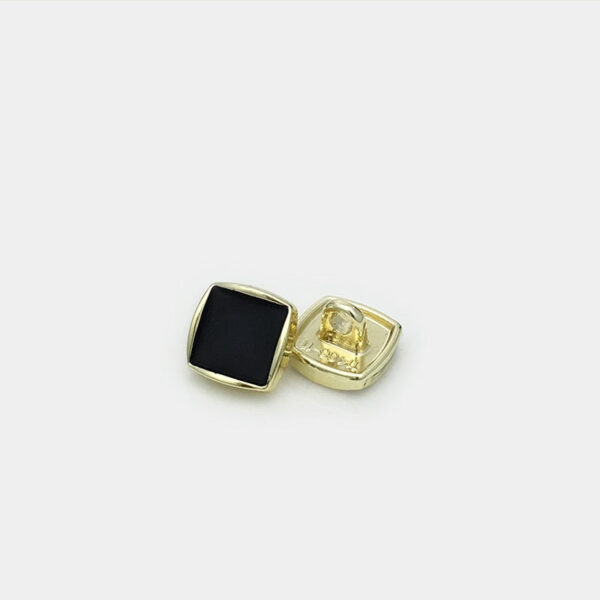10mm Square Minimalist Gold Metal Cuff Sewing Buttons 30pcs - Image 4