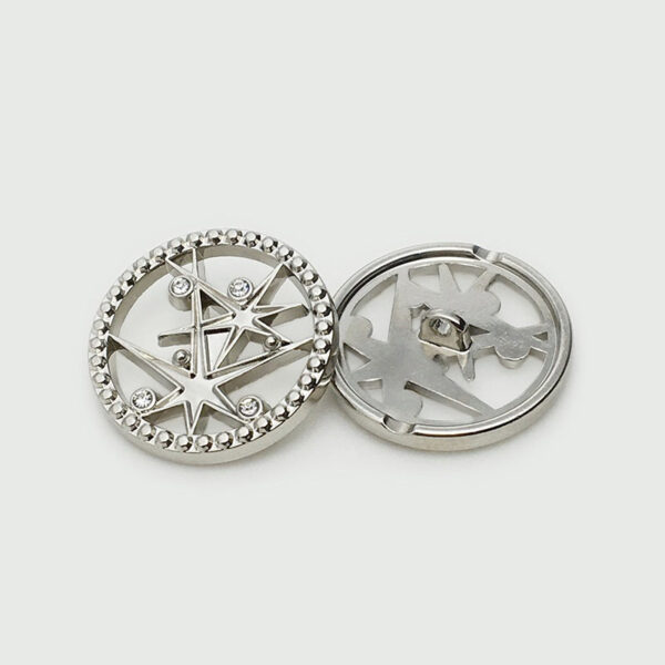 17.5/22.5mm Star Hollowed Hand Sewn Diamond Metal Buttons 20PCS - Image 4