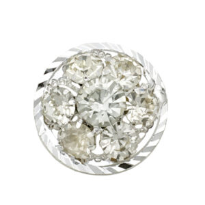 22mm Metal Circular Hollow Diamond Buttons for Coats and Suits 6pcs