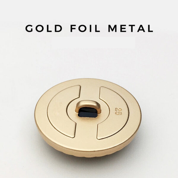 25mm Water Ripple Gold Foil Rhombus Faced Resin Metal Button 10PCS - Image 2