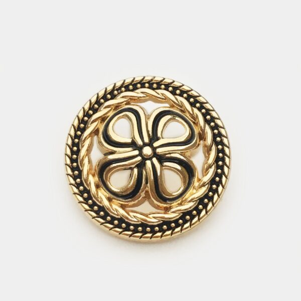 17.5/22.5/25mm Gold Silver Hollow Four Leaf Clover Metal Buttons 20pcs - Image 4