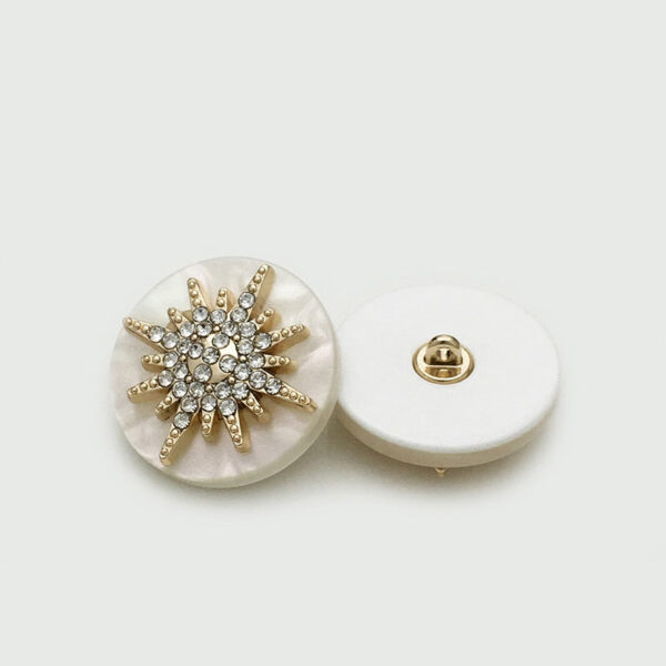 17.5-25mm Round Star-Shaped Metal-Resin Buttons 12PCS - Image 3