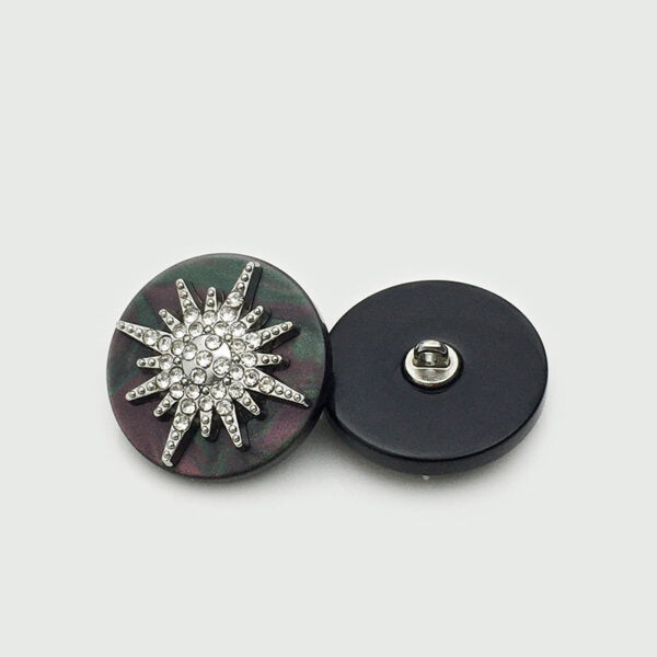 17.5-25mm Round Star-Shaped Metal-Resin Buttons 12PCS - Image 4