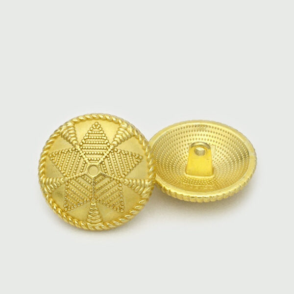 15/17.5/22.5mm Gold & Silver Star Pattern Metal Buttons with Shanks 20pcs - Image 5