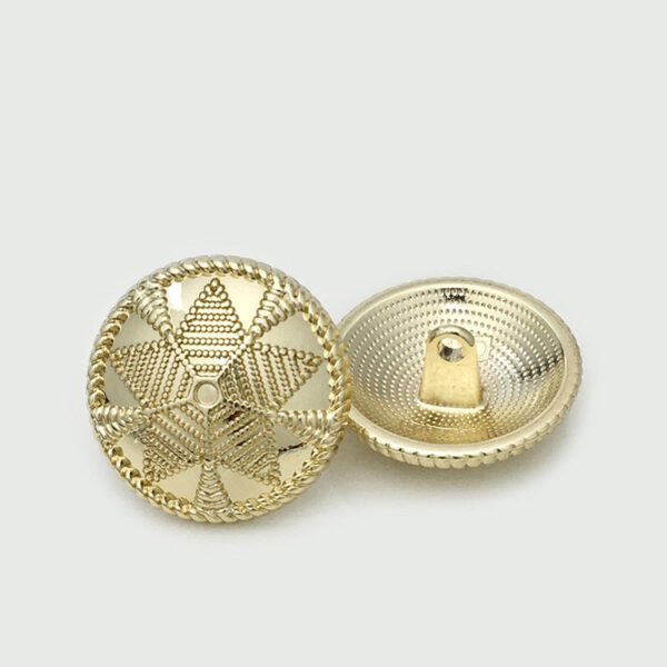 15/17.5/22.5mm Gold & Silver Star Pattern Metal Buttons with Shanks 20pcs - Image 6