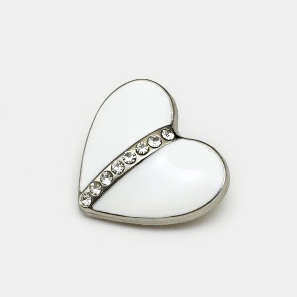 15-25mm Heart-Shaped Crystal-Encrusted Metal Buttons with Shank 12pcs - Image 6