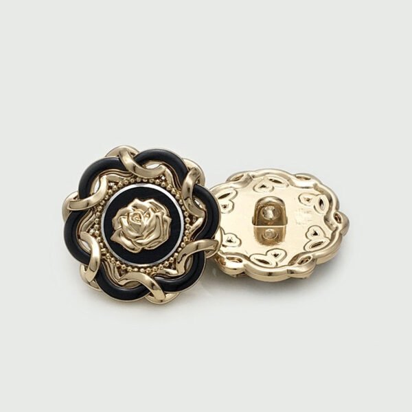 17.5/22.5mm Woven Lace Rose Metal Buttons for Sweaters Jackets 10PCS - Image 3