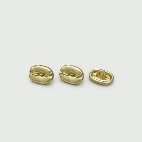 12mm Oval Concave Antique Gold Metal Shirt Buttons 30pcs - Image 3