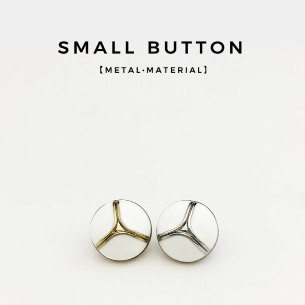11mm Round White Metal Shirt Cuff Buttons 20pcs - Image 2