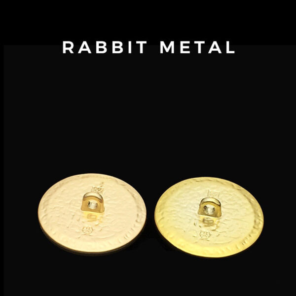 17.5/22.5mm Rabbit Cartoon Metal Buttons with Shank 12PCS - Image 3