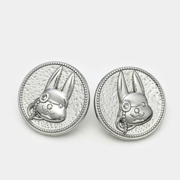 17.5/22.5mm Rabbit Cartoon Metal Buttons with Shank 12PCS - Image 6