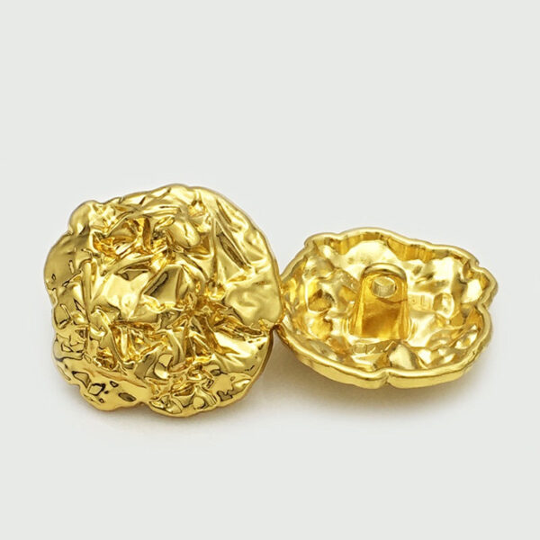 17-45mm Oversized Irregular Shaped Metal Buttons Golden & Silver - Image 5