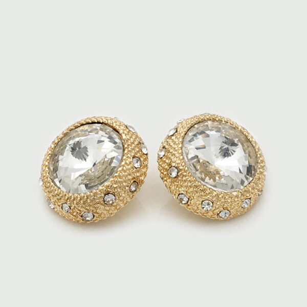 21mm Gold Crystal Metal Buttons for Sweaters Jackets 10pcs - Image 4