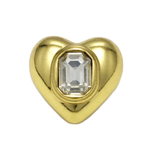 25mm Heart-Shaped Square Diamond Metal Buttons 12pcs