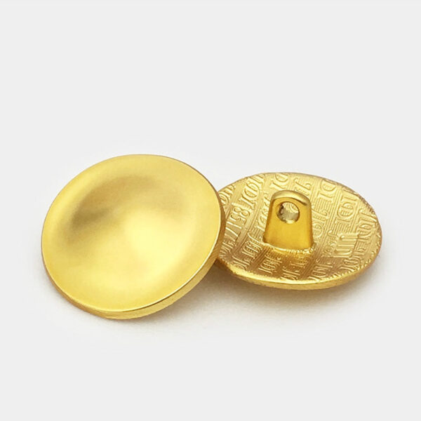 20/25mm Frosted Gold Round Raised Metal Buttons 20pcs - Image 3