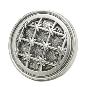 17.5/22.5mm Round Knit Grid Metal Buttons with Fine Sparkle 12pcs