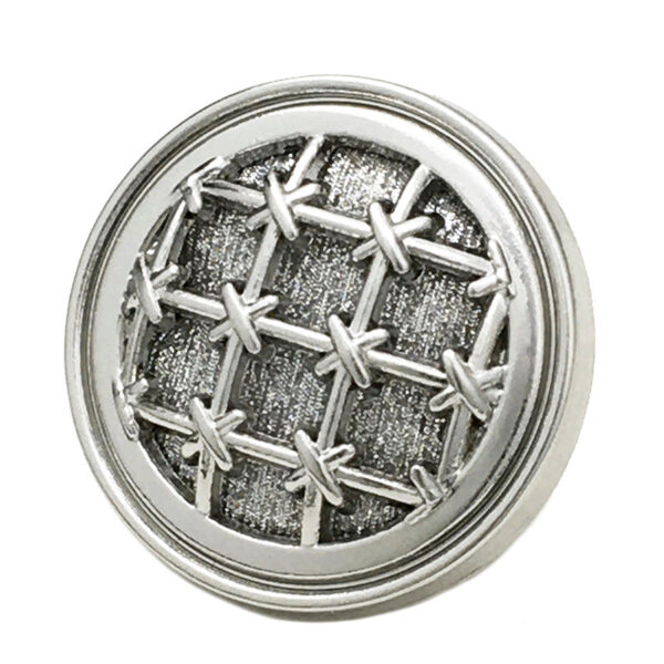 17.5/22.5mm Round Knit Grid Metal Buttons with Fine Sparkle 12pcs