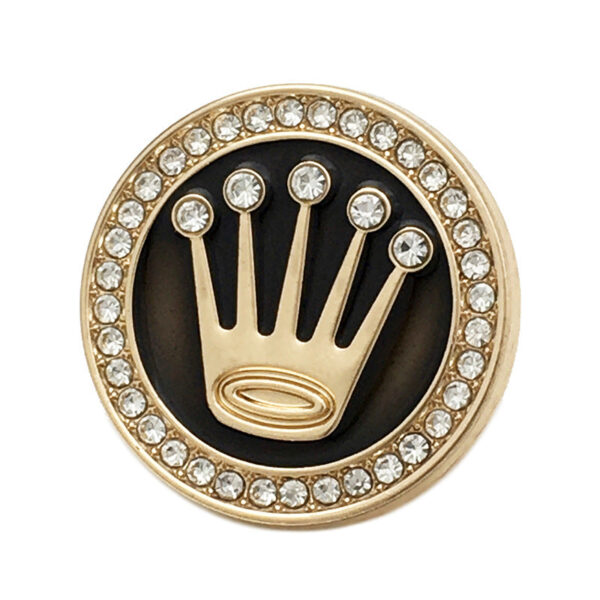 22.5mm Round Alloy Crown Diamond Vintage Coat Buttons 20pcs