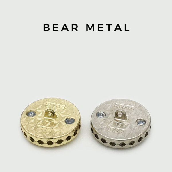 17.5/22.5mm Round Bear with Diamond Metal Buttons 6pcs - Image 4